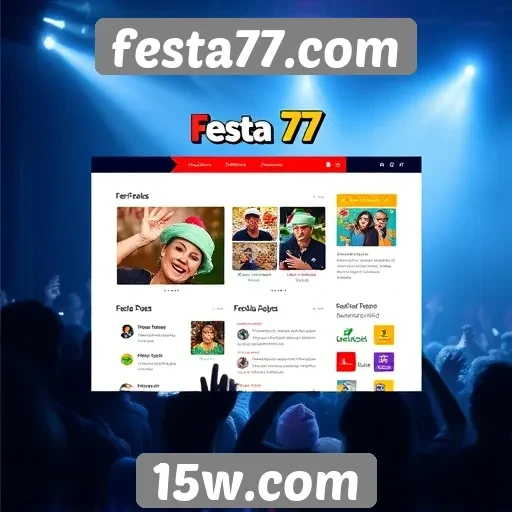 Interface do Festa77.com é fácil de navegar